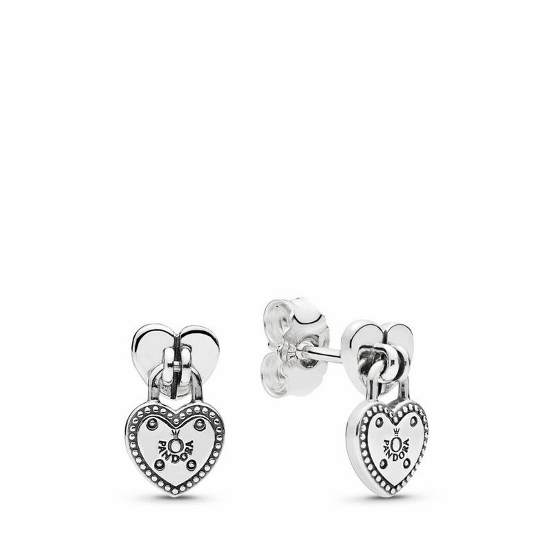 Pandora Love Locks Stud Earrings Silver Egypt QT6473502